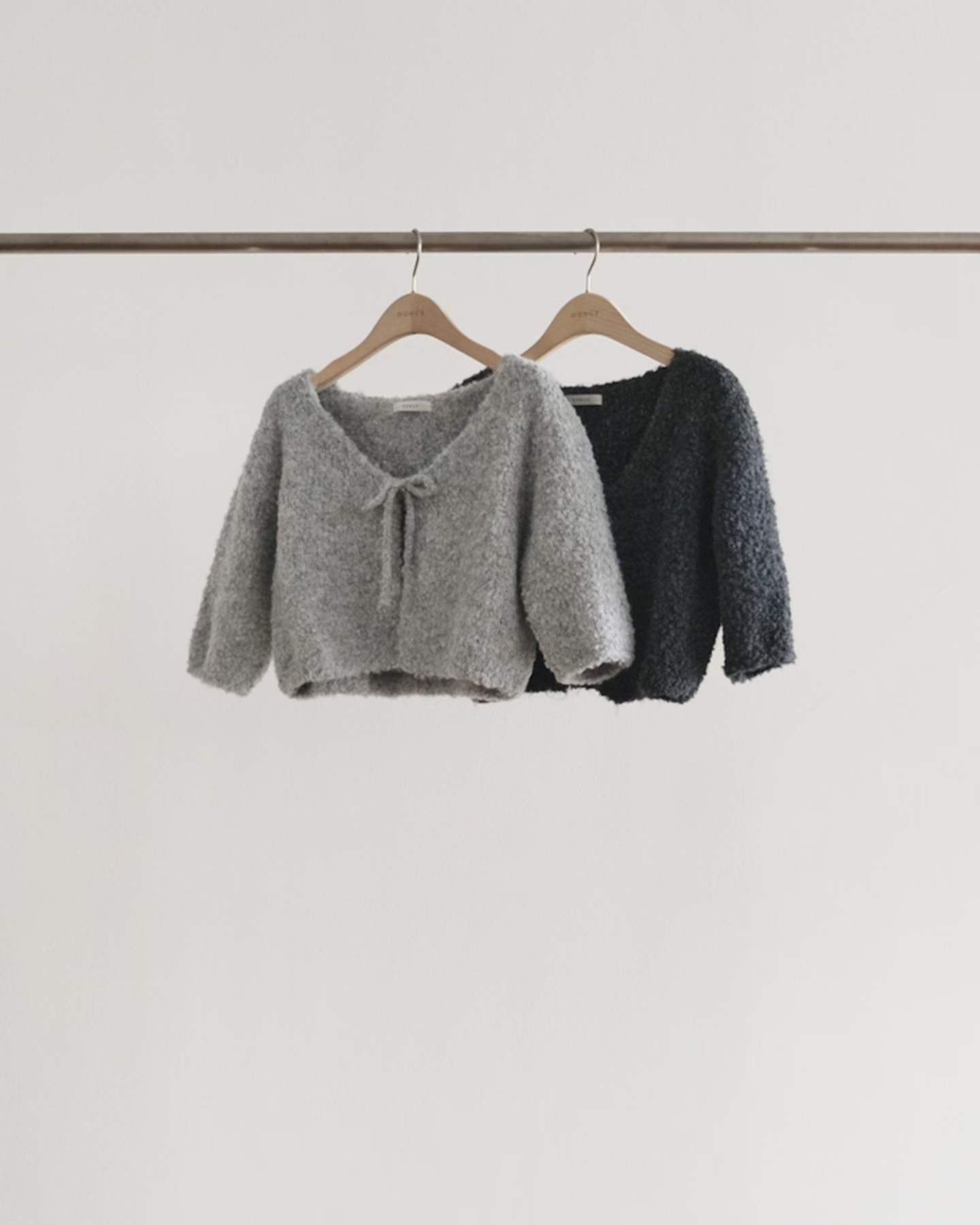 Ounce poodle crop cardigan-2col