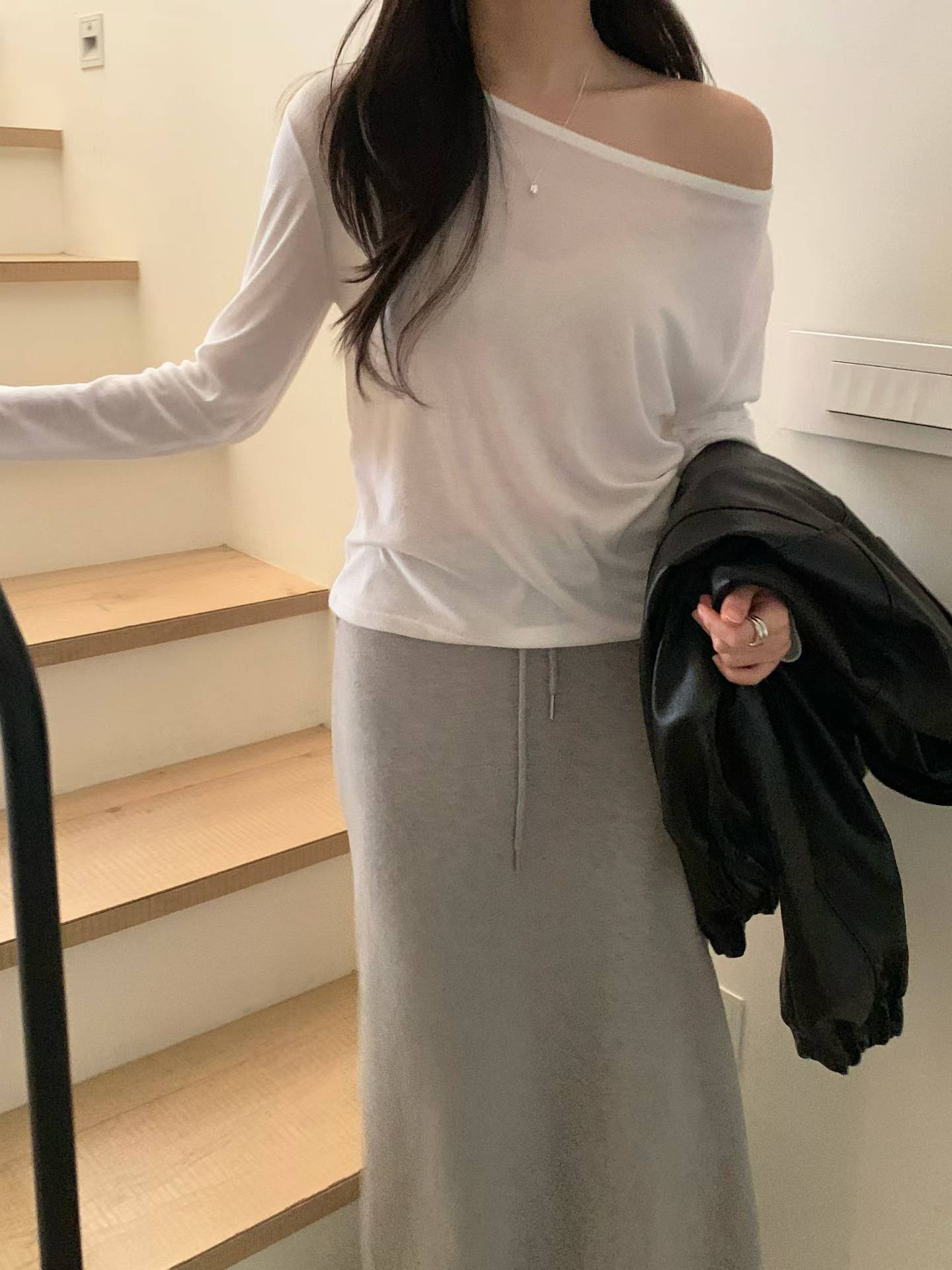 hane seethrough long-sleeve t-5col