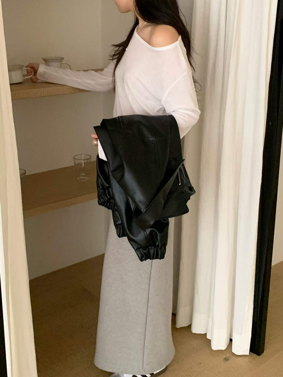 hane seethrough long-sleeve t-5col