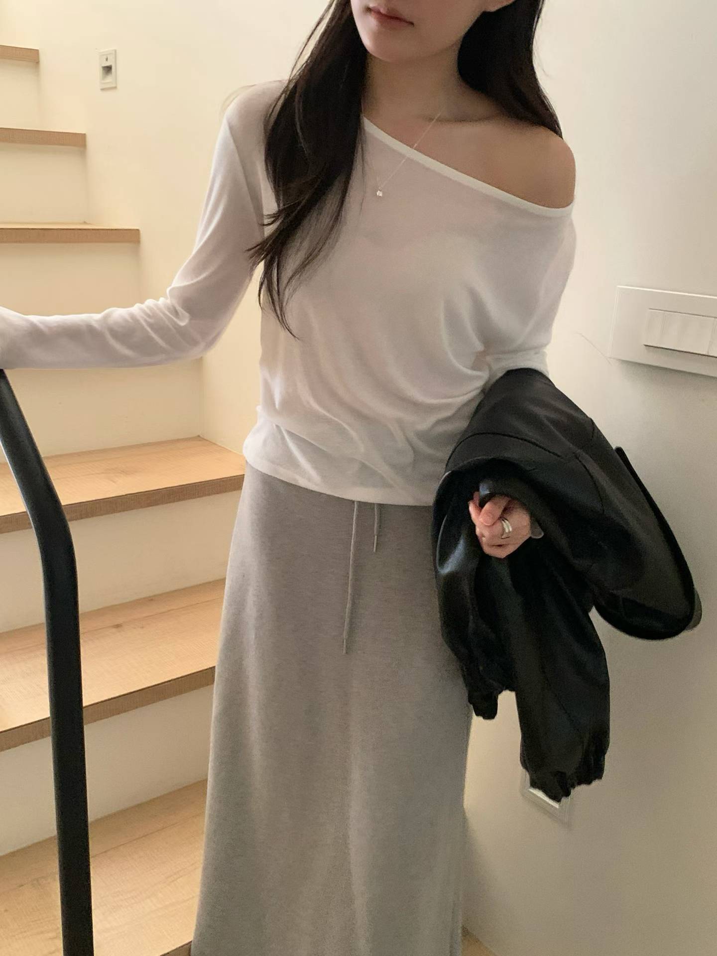 hane seethrough long-sleeve t-5col