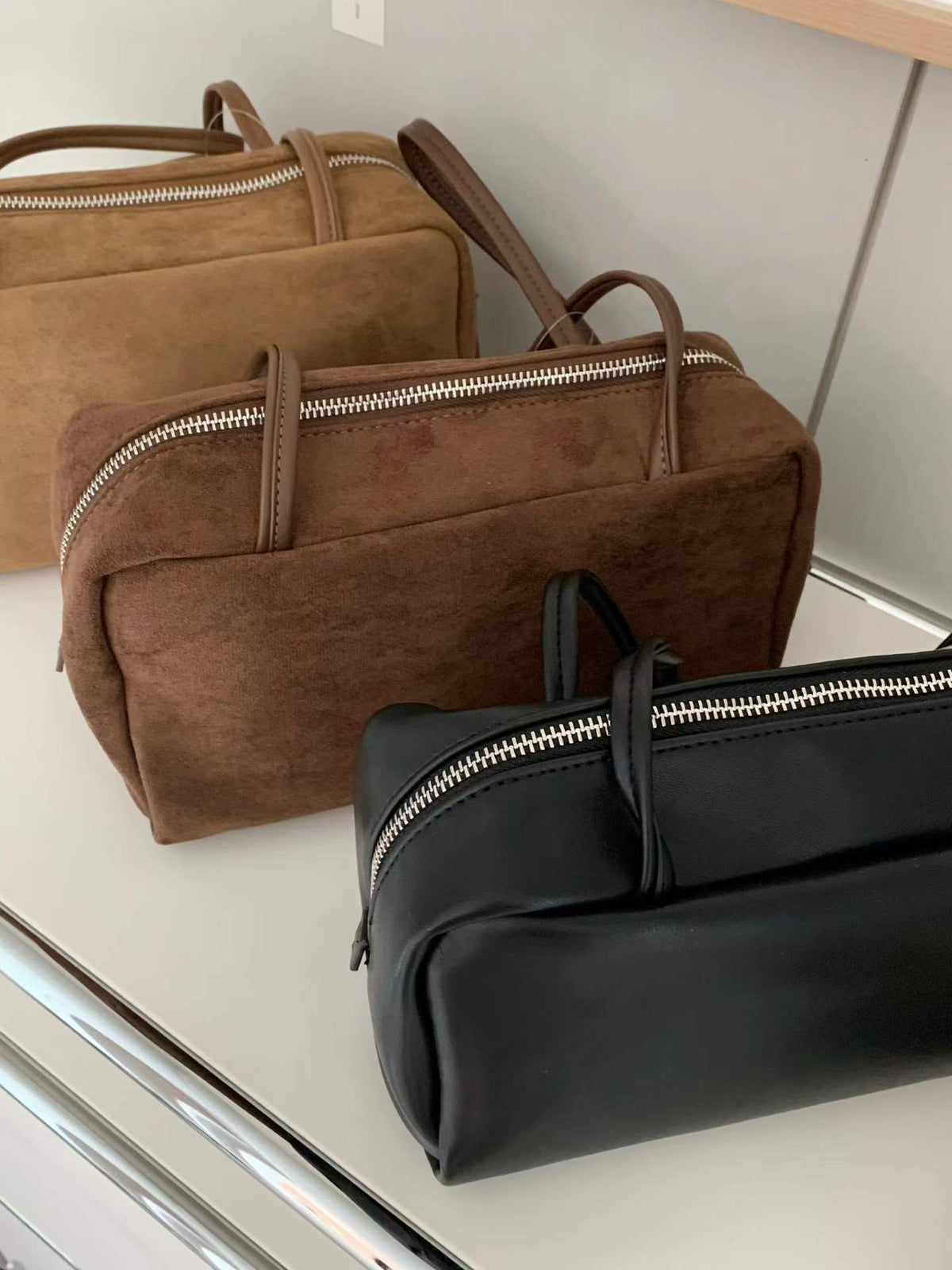 Suede shoulder bag-3col