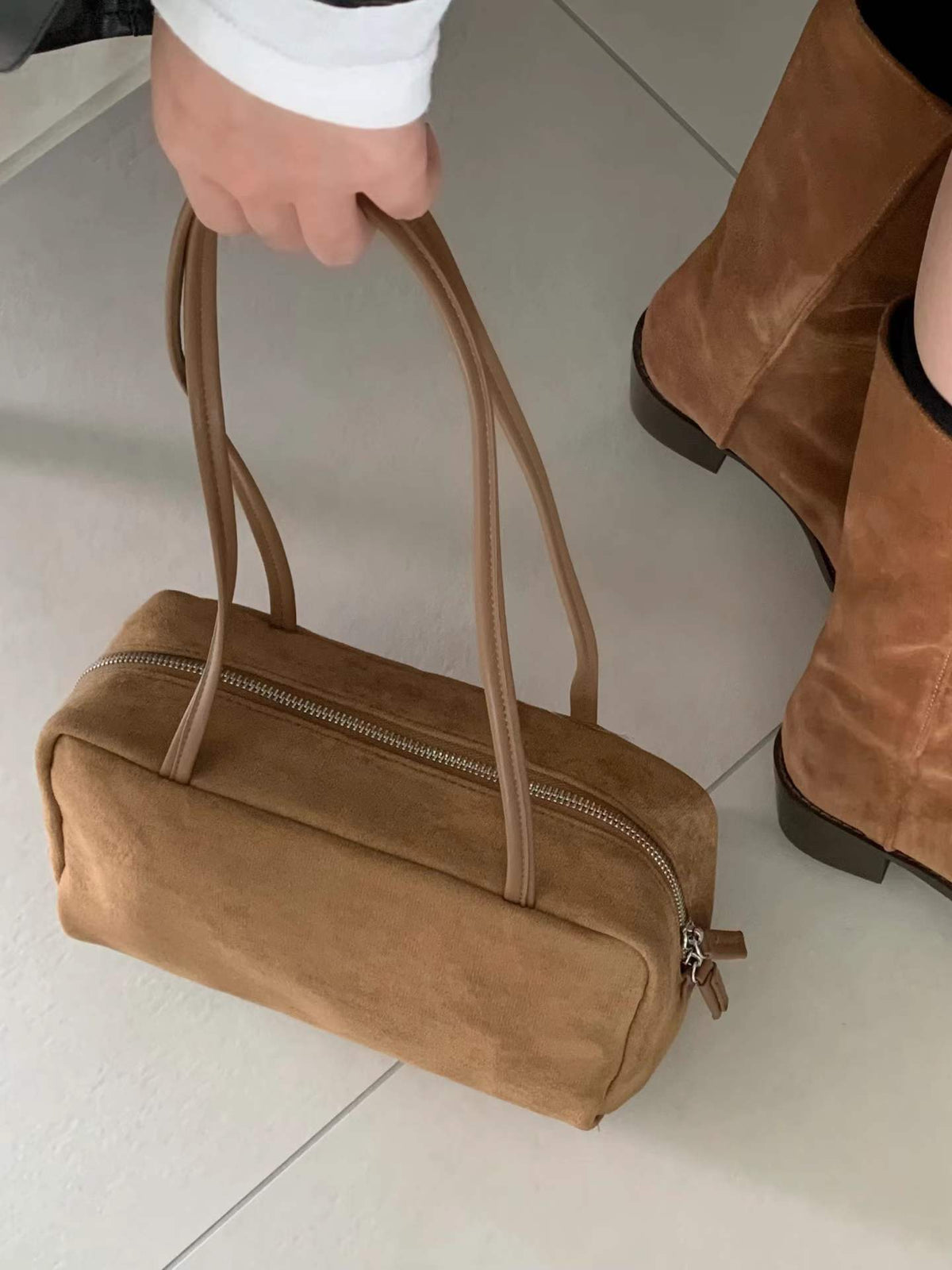 Suede shoulder bag-3col