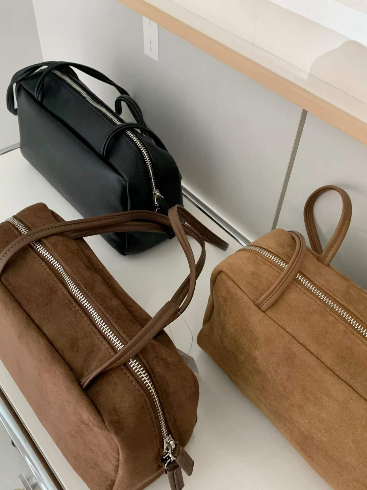 Suede shoulder bag-3col