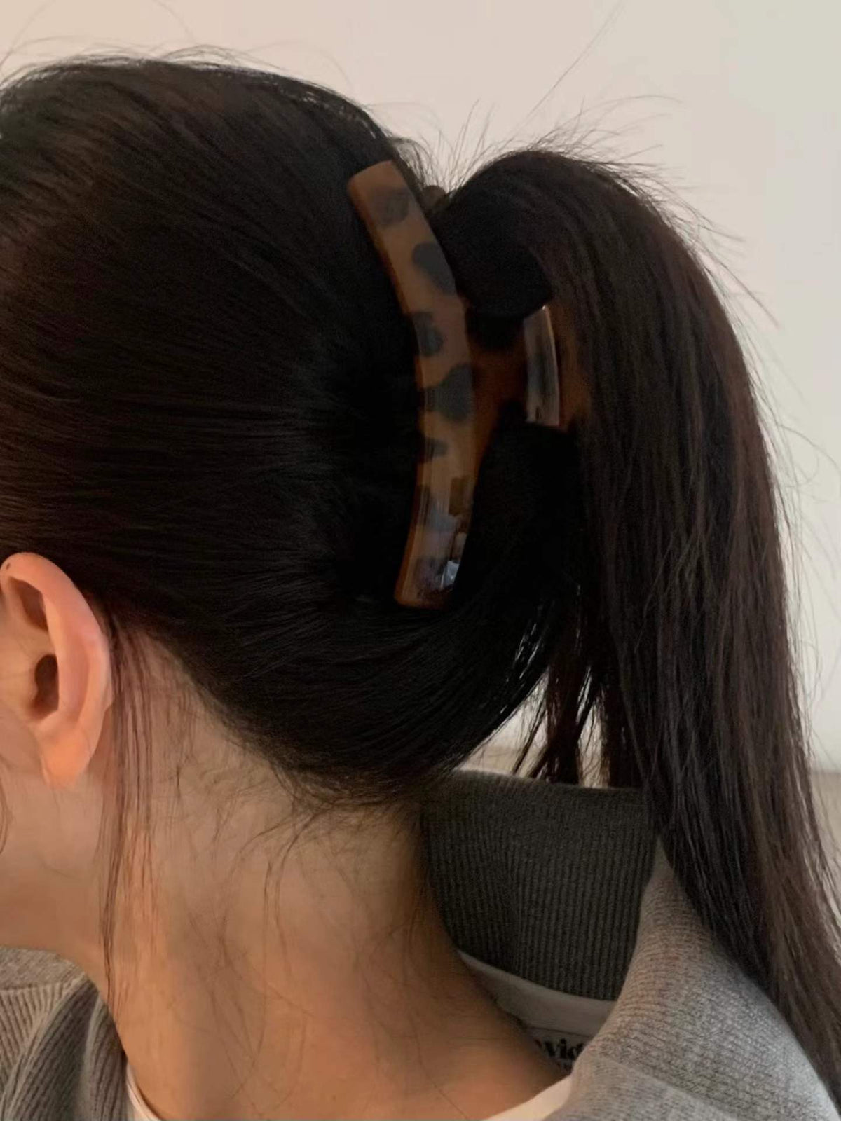 Square leopard claw clip-2col