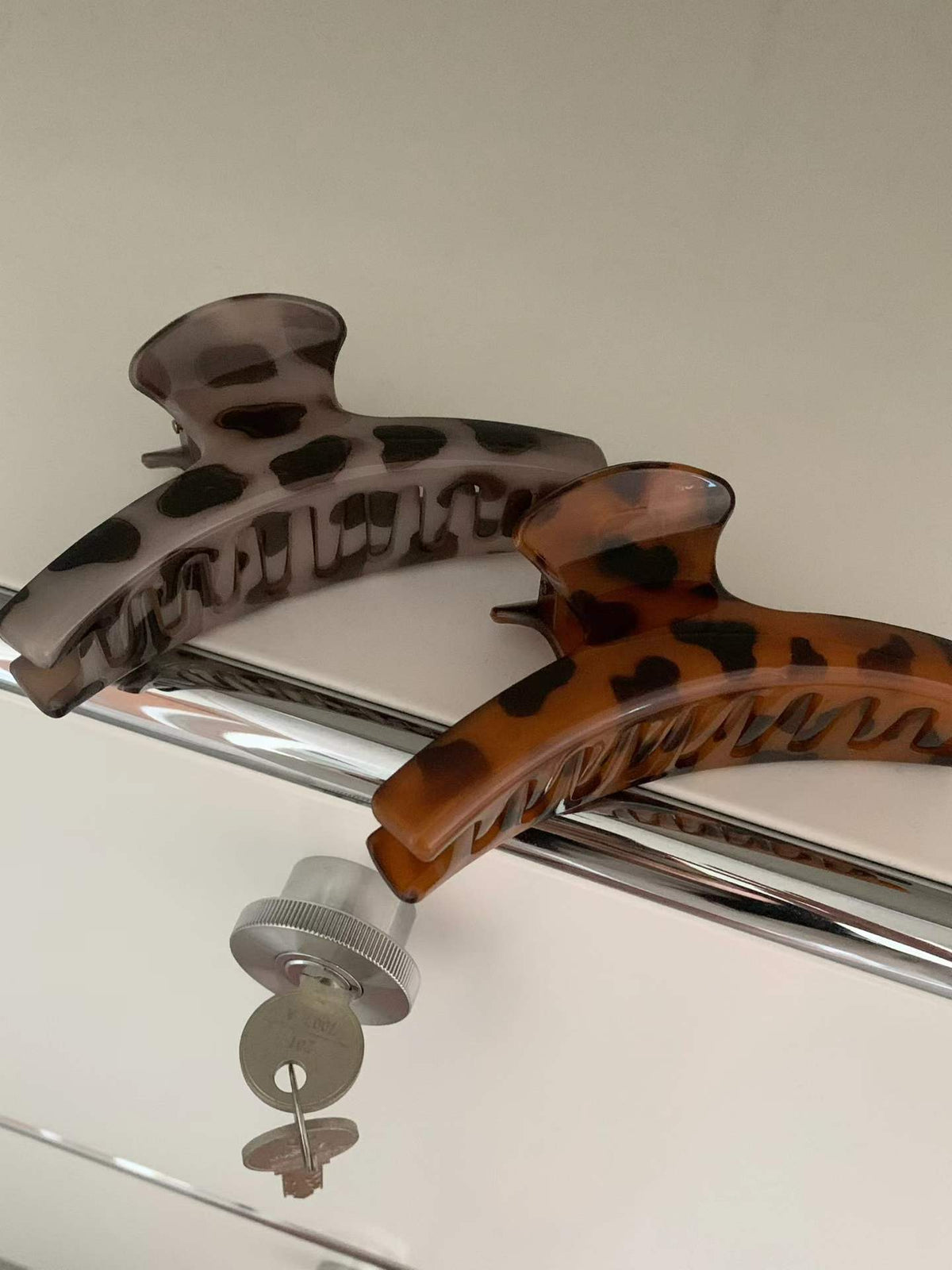 Square leopard claw clip-2col