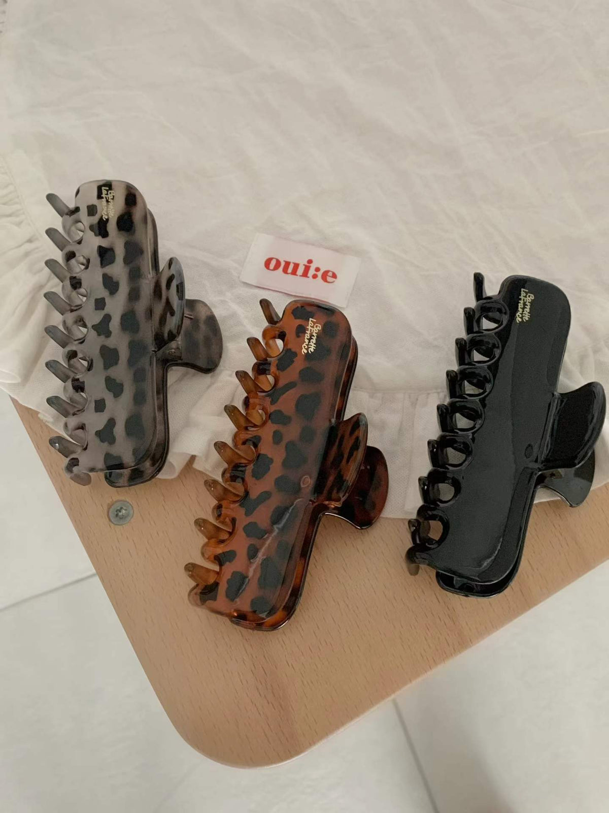 French leopard claw clip-3col