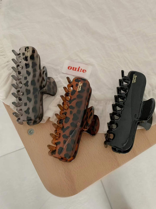 French leopard claw clip-3col