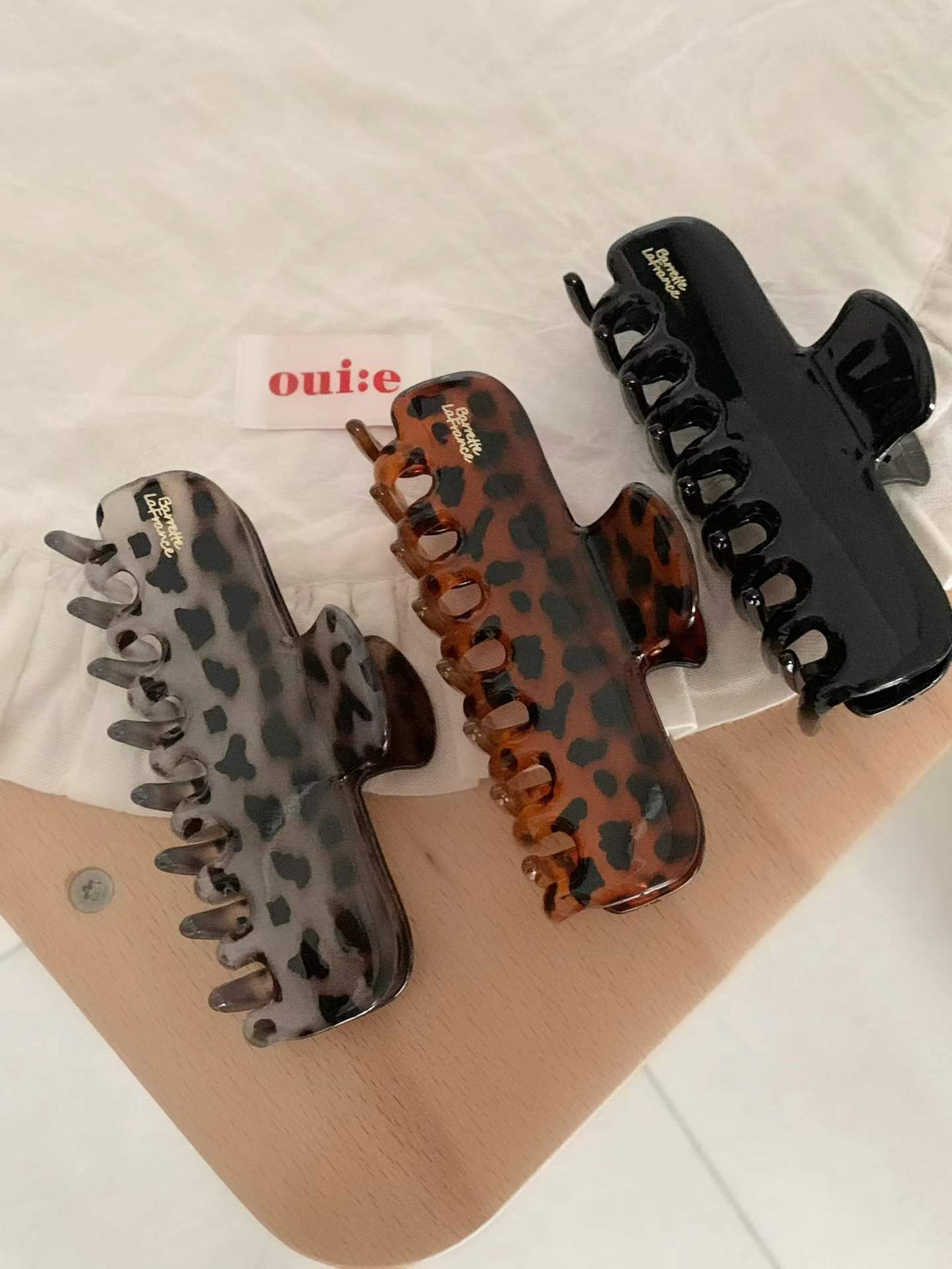French leopard claw clip-3col