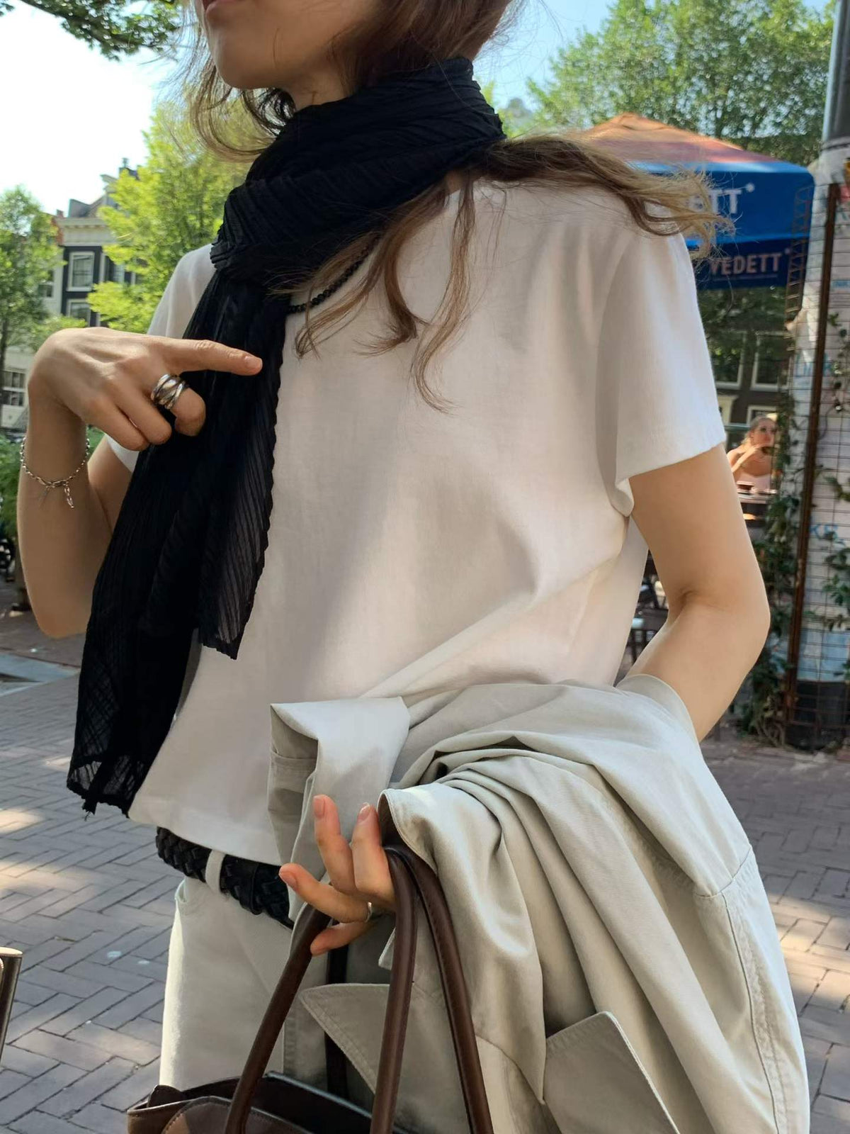 Ounce pleated scarf-4col