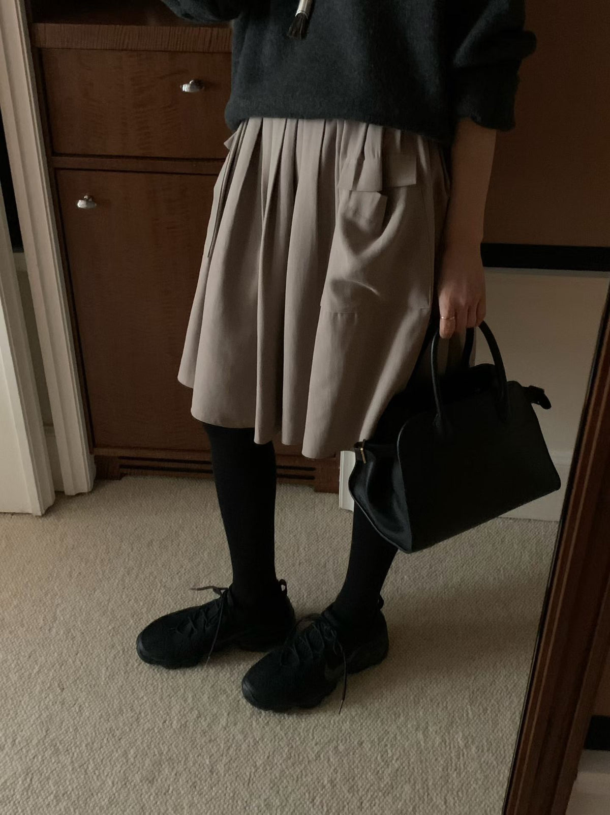 Ounce mott pocket pleats skirt-2col
