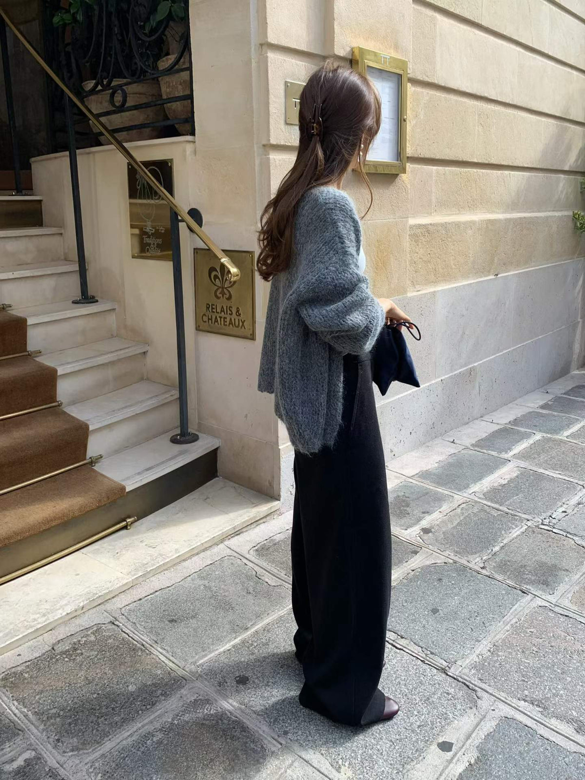 Ounce wool maxi slacks-2col