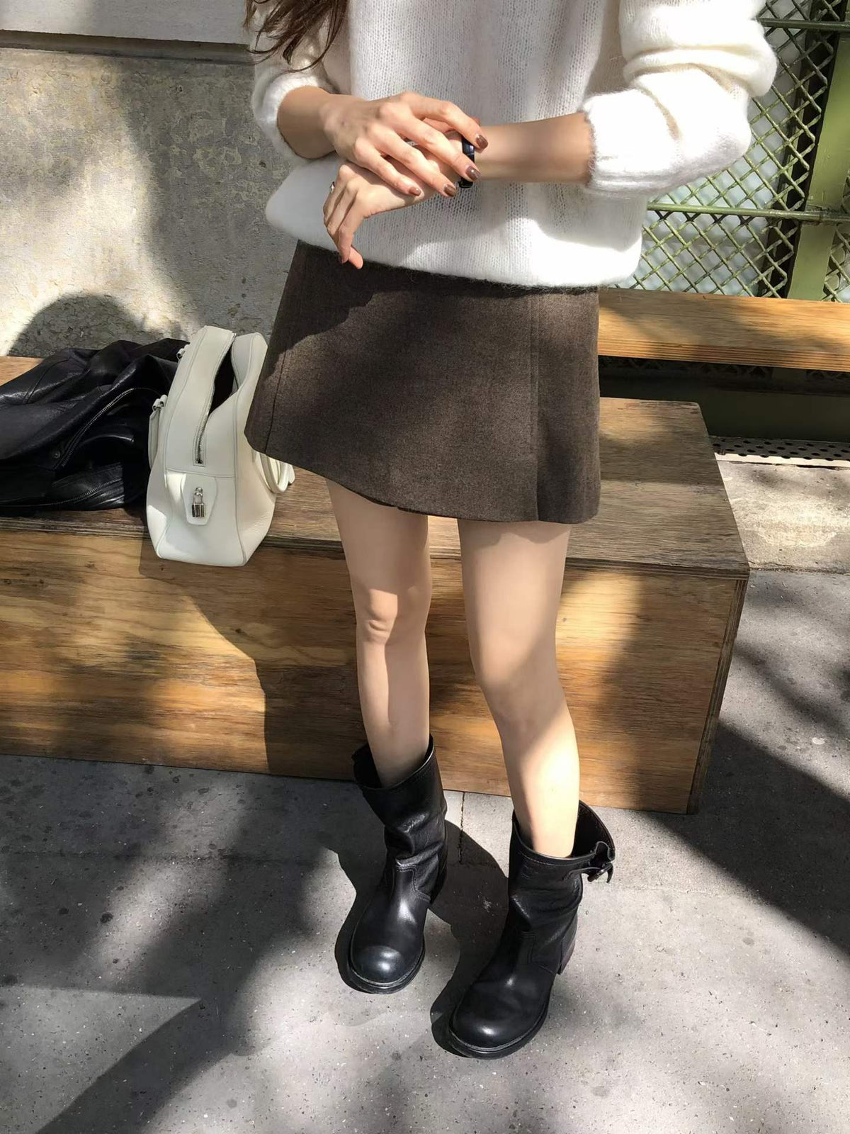 Ounce odd-short skirt-pants-2col