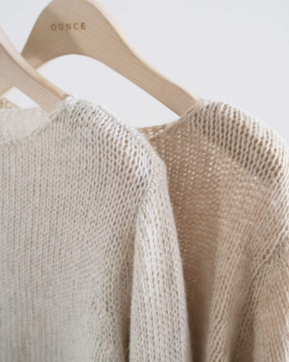 Ounce heather alpaca crop knit-2col