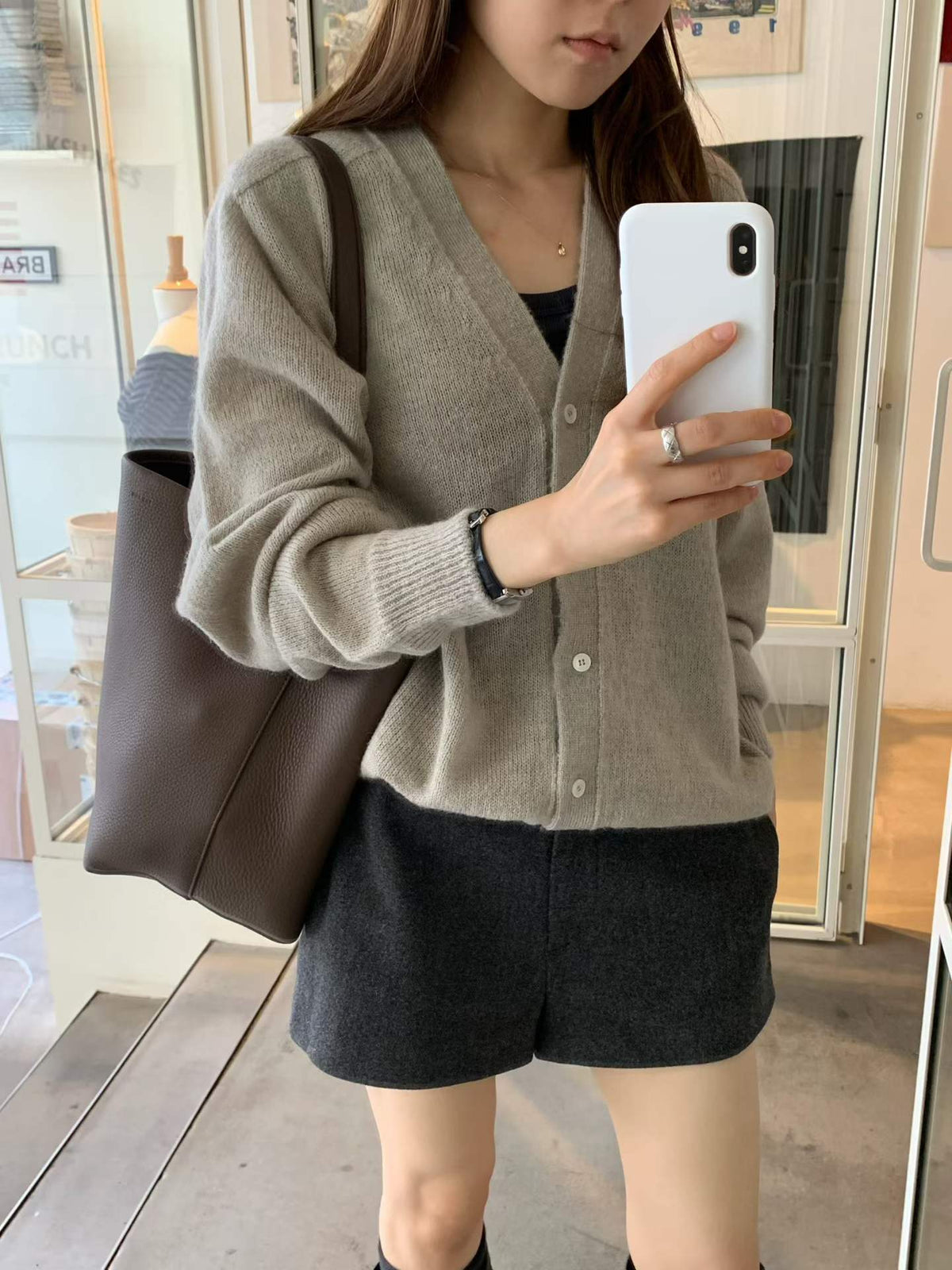 Ounce hey wool knit cardigan-2col