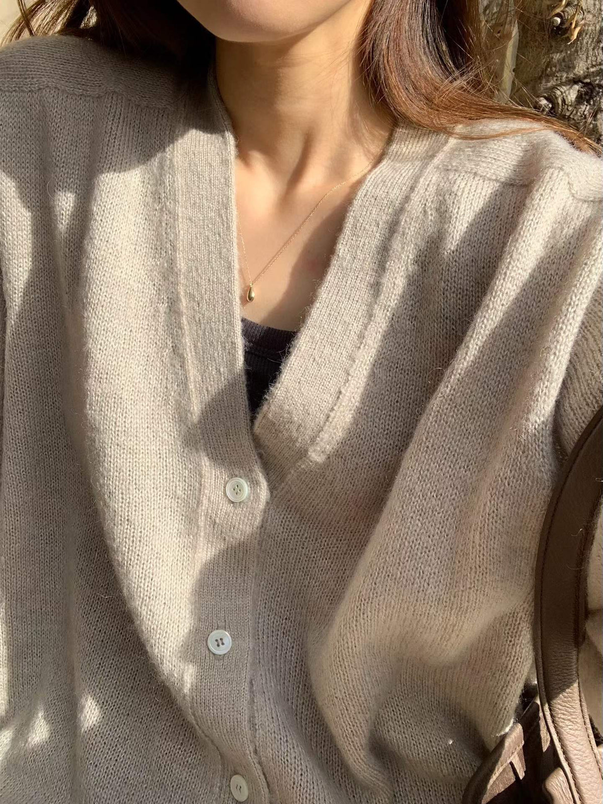 Ounce hey wool knit cardigan-2col