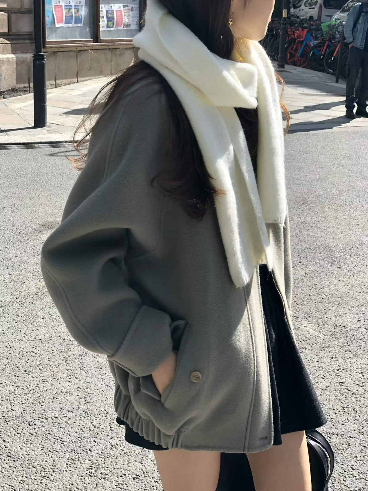 Ounce HD sandy blouson coat-2col