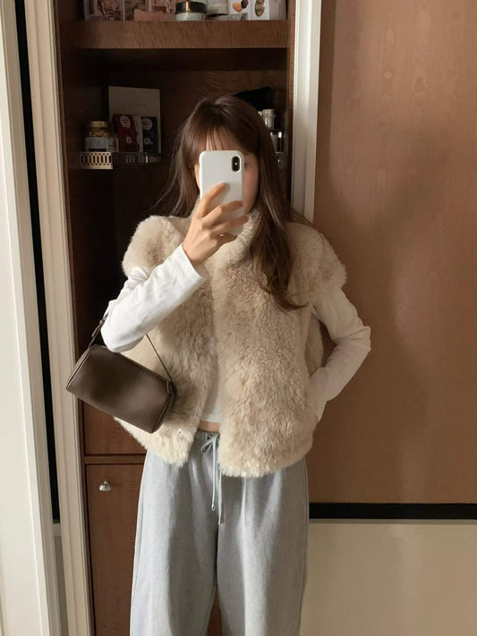 Ounce ruv half fur jacket-3col
