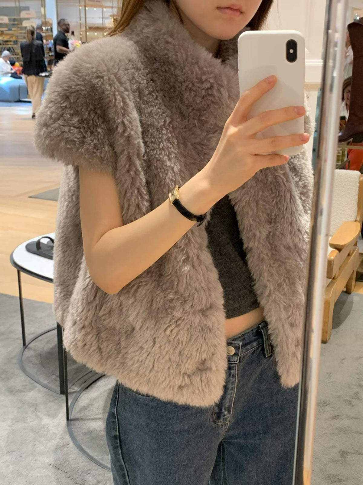Ounce ruv half fur jacket-3col