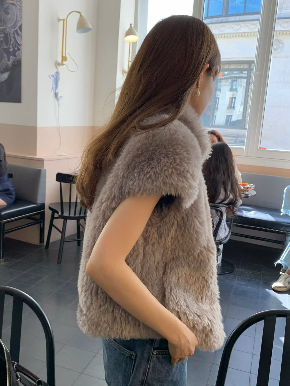 Ounce ruv half fur jacket-3col