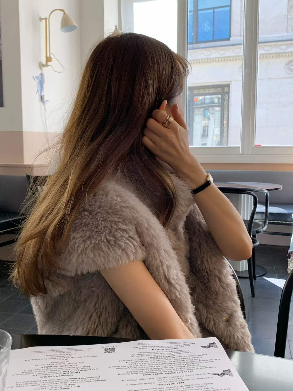Ounce ruv half fur jacket-3col