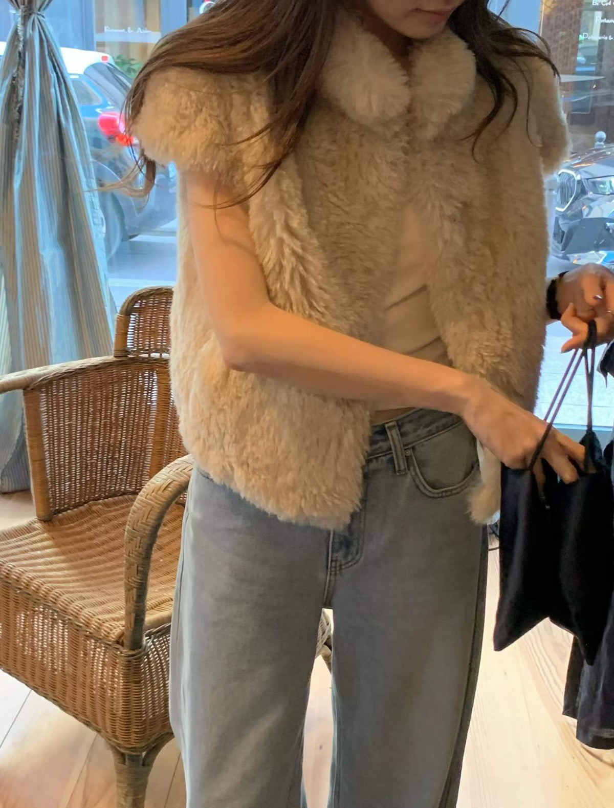 Ounce ruv half fur jacket-3col