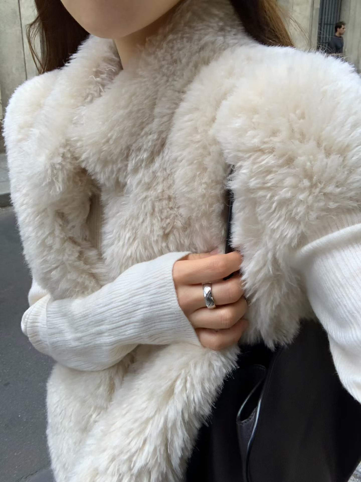 Ounce ruv half fur jacket-3col