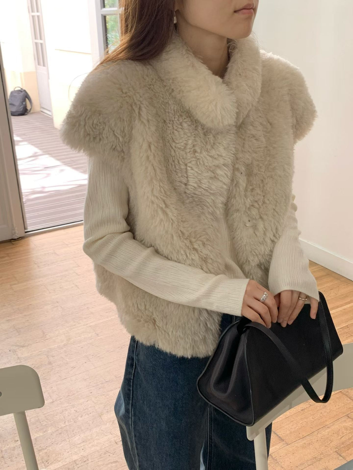Ounce ruv half fur jacket-3col