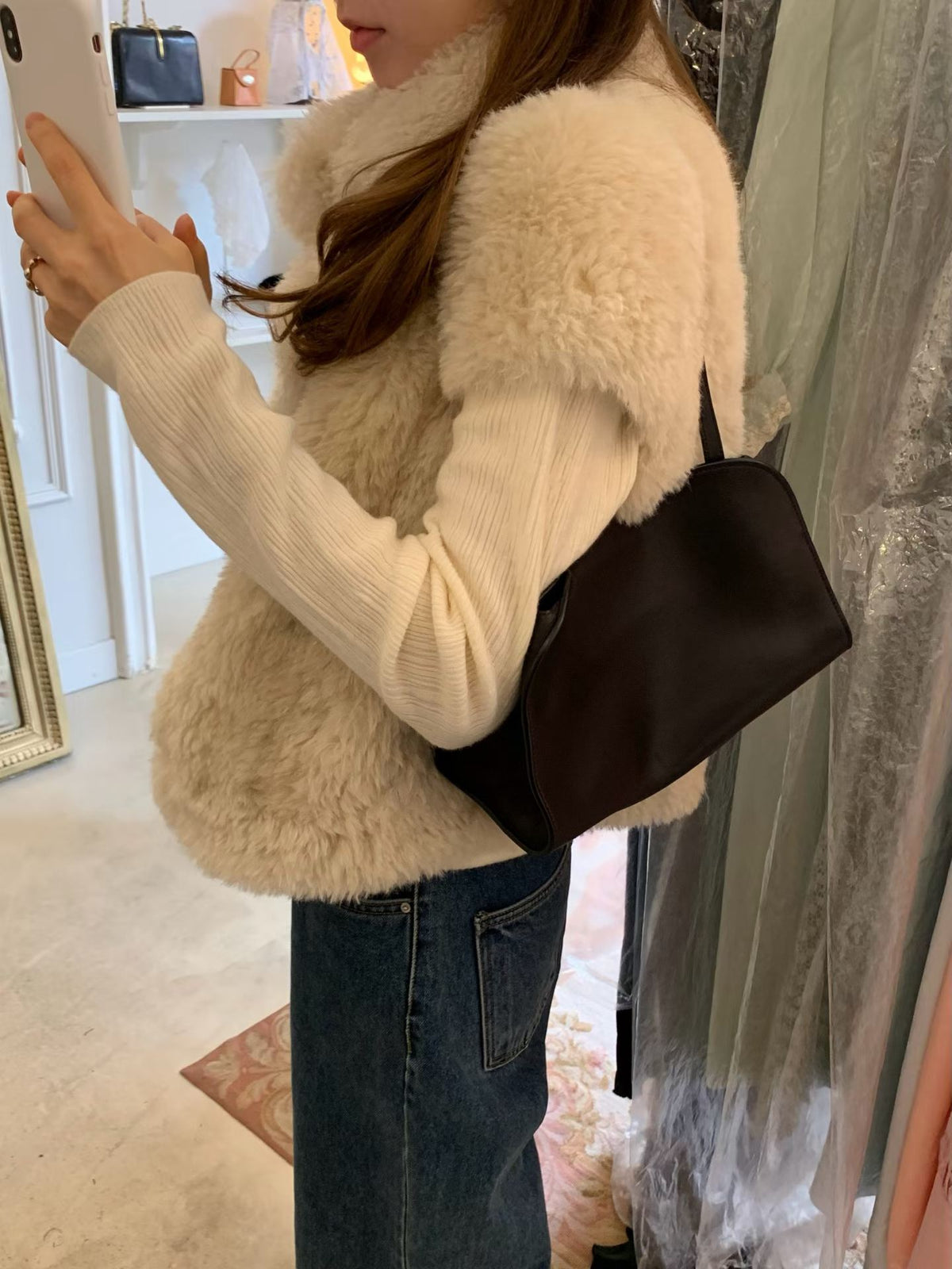 Ounce ruv half fur jacket-3col