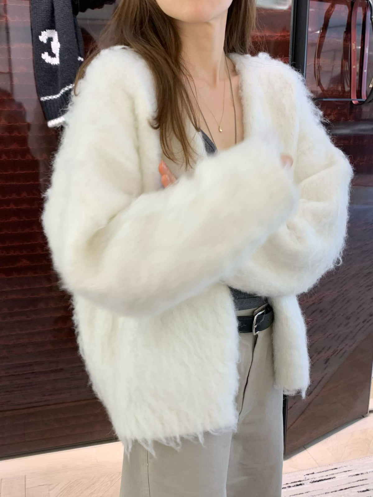 Ounce brush no collar cardigan