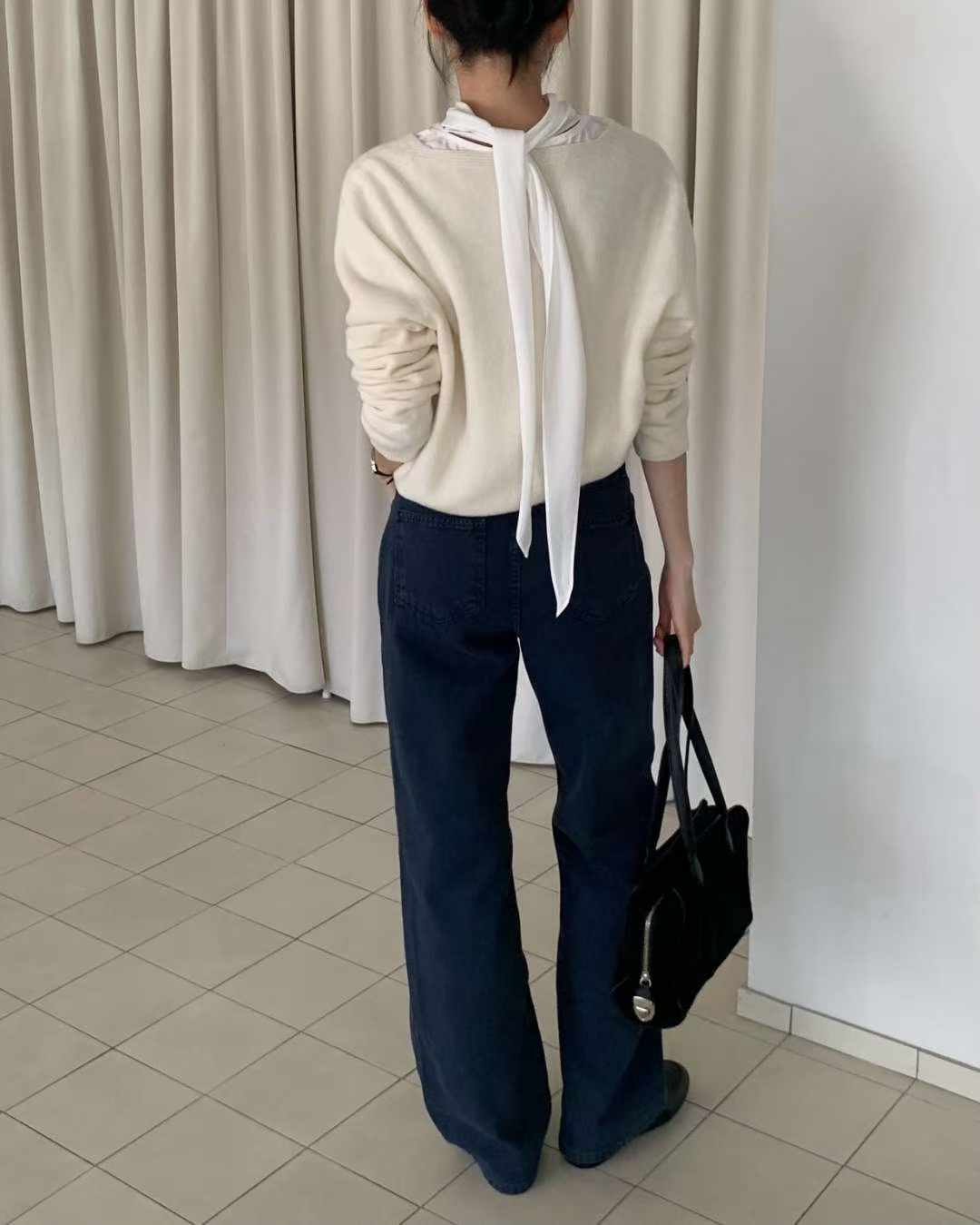 Denver semi-wide dying pants-2col