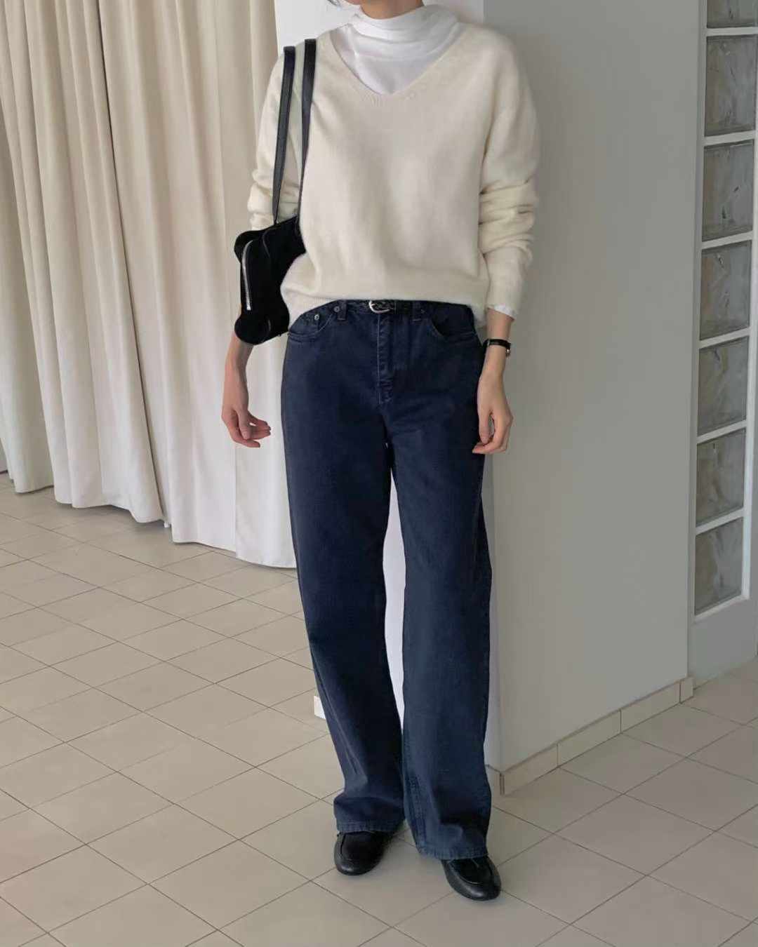 Denver semi-wide dying pants-2col