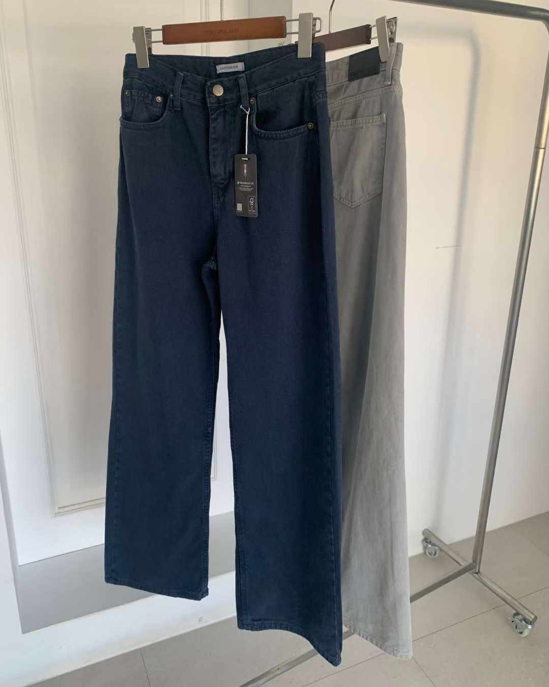 Denver semi-wide dying pants-2col