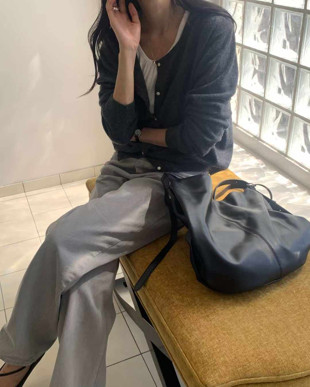 Denver semi-wide dying pants-2col