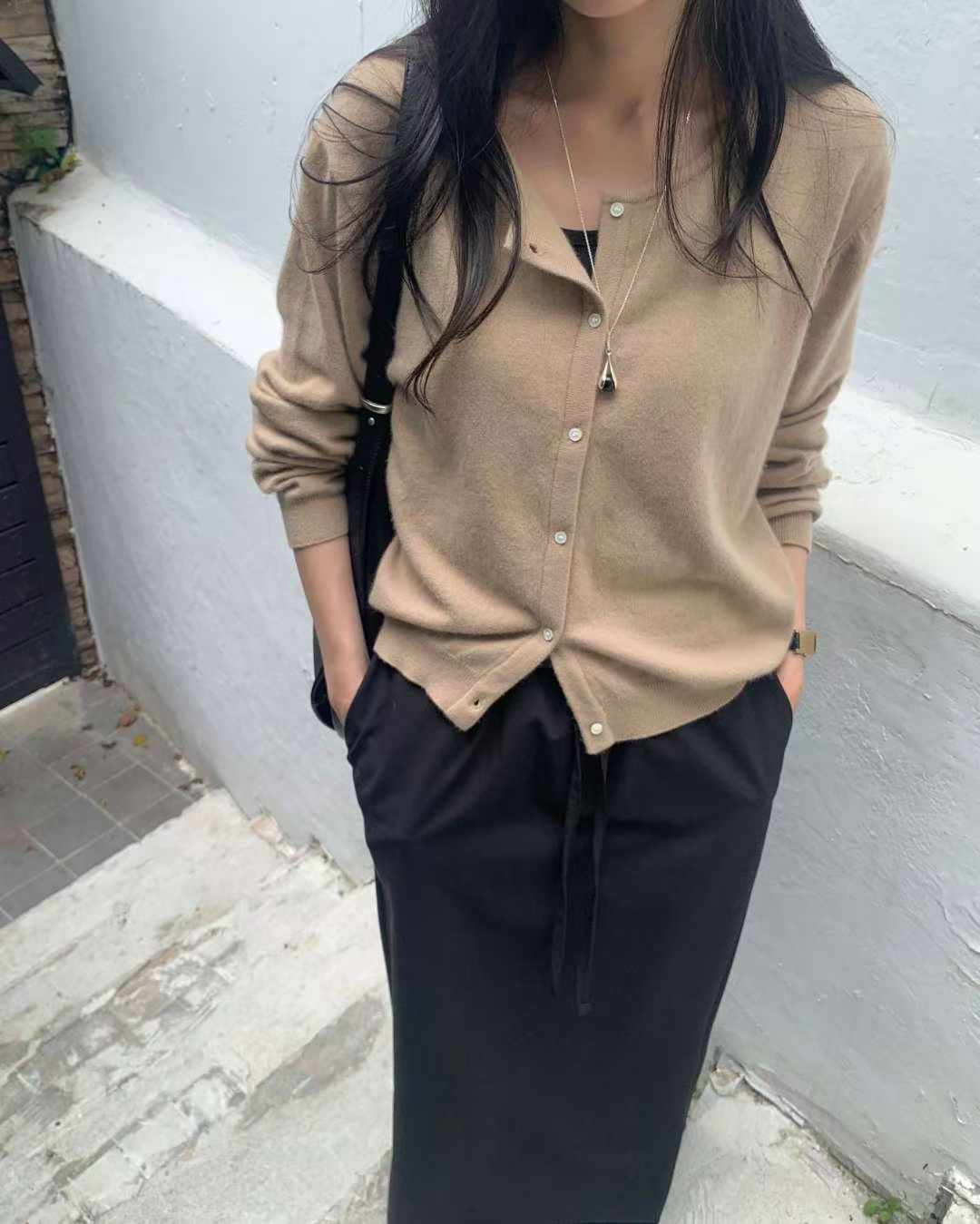 Once cashmere cardigan-4col