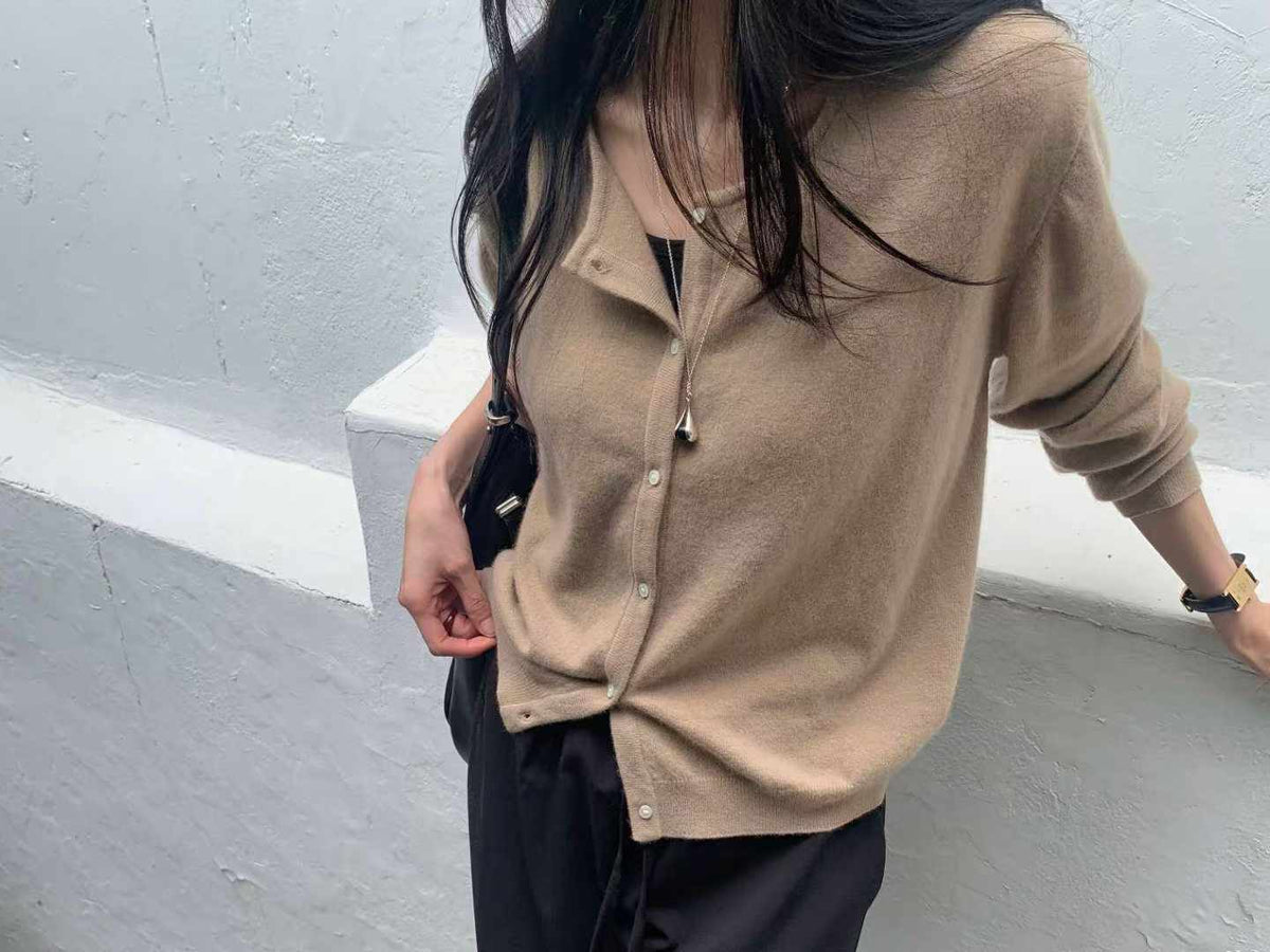Once cashmere cardigan-4col