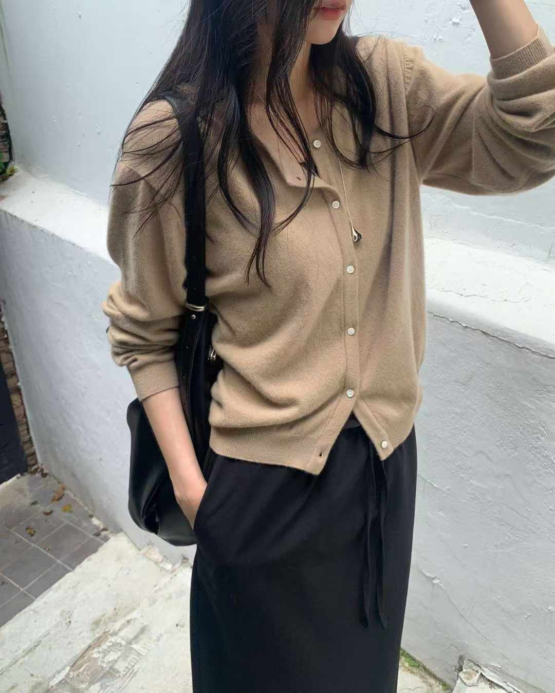 Once cashmere cardigan-4col