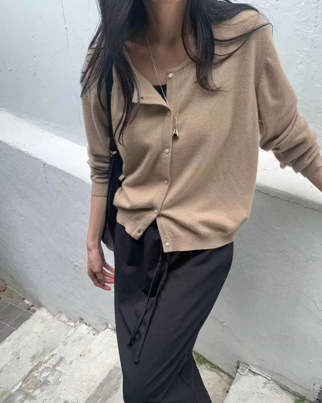 Once cashmere cardigan-4col