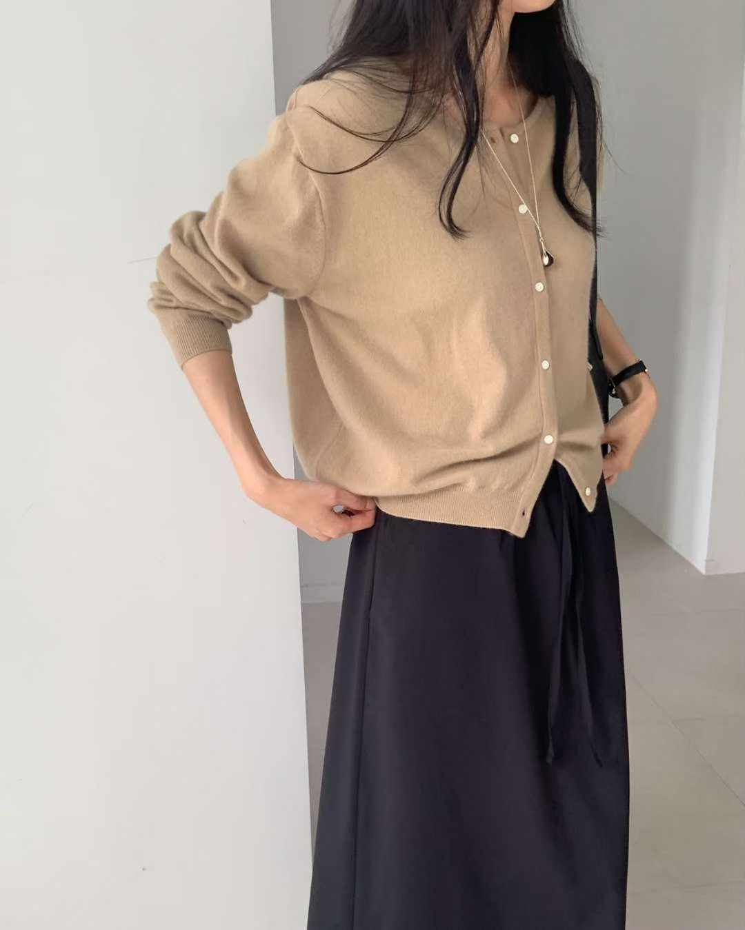 Once cashmere cardigan-4col