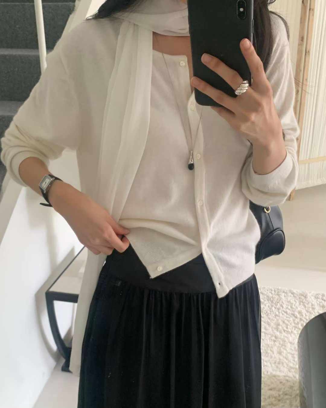 Once cashmere cardigan-4col