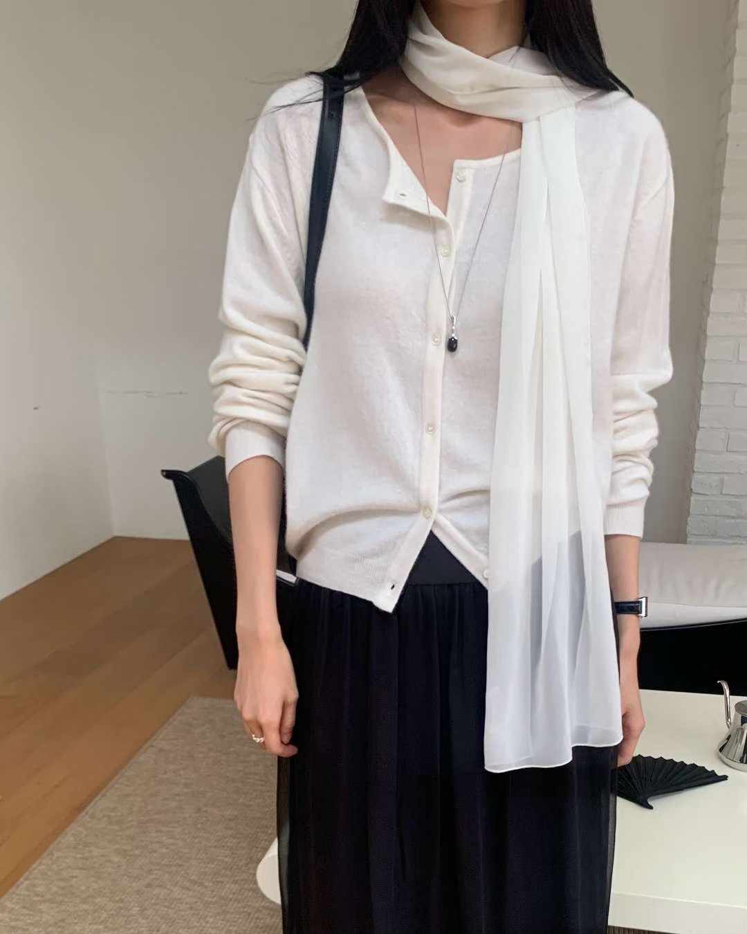 Once cashmere cardigan-4col