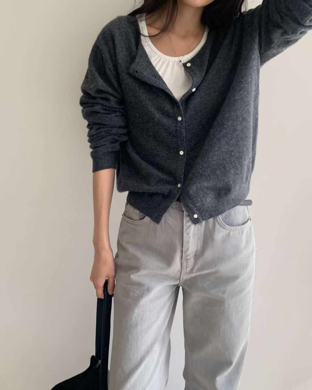 Once cashmere cardigan-4col