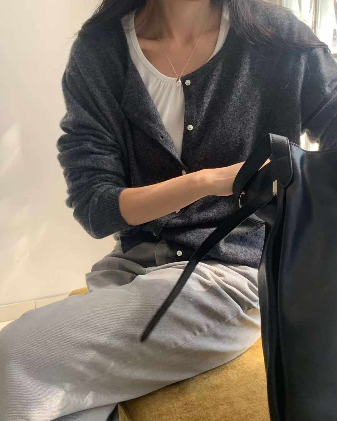 Once cashmere cardigan-4col