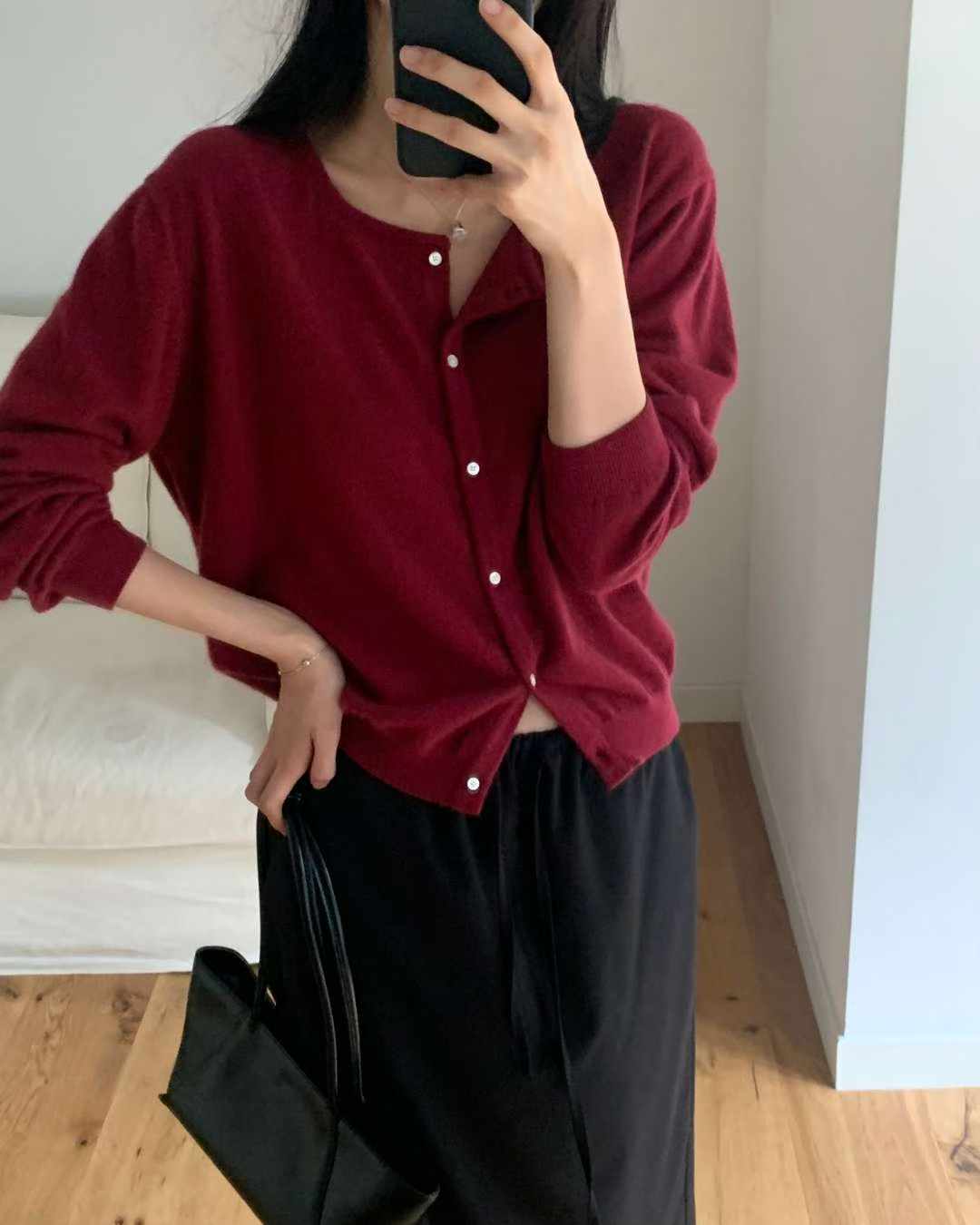 Once cashmere cardigan-4col