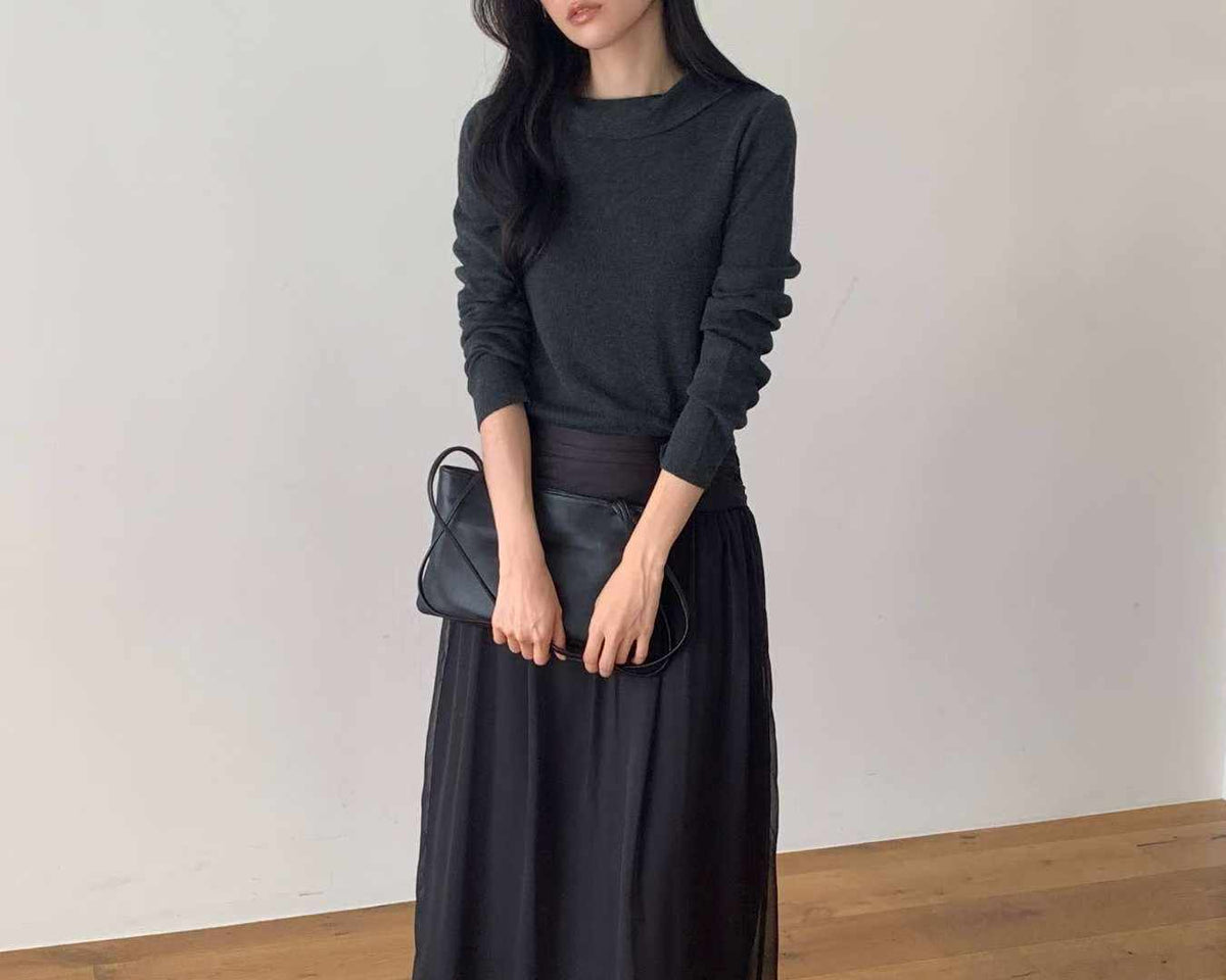 rubuka wool neck knit-3col