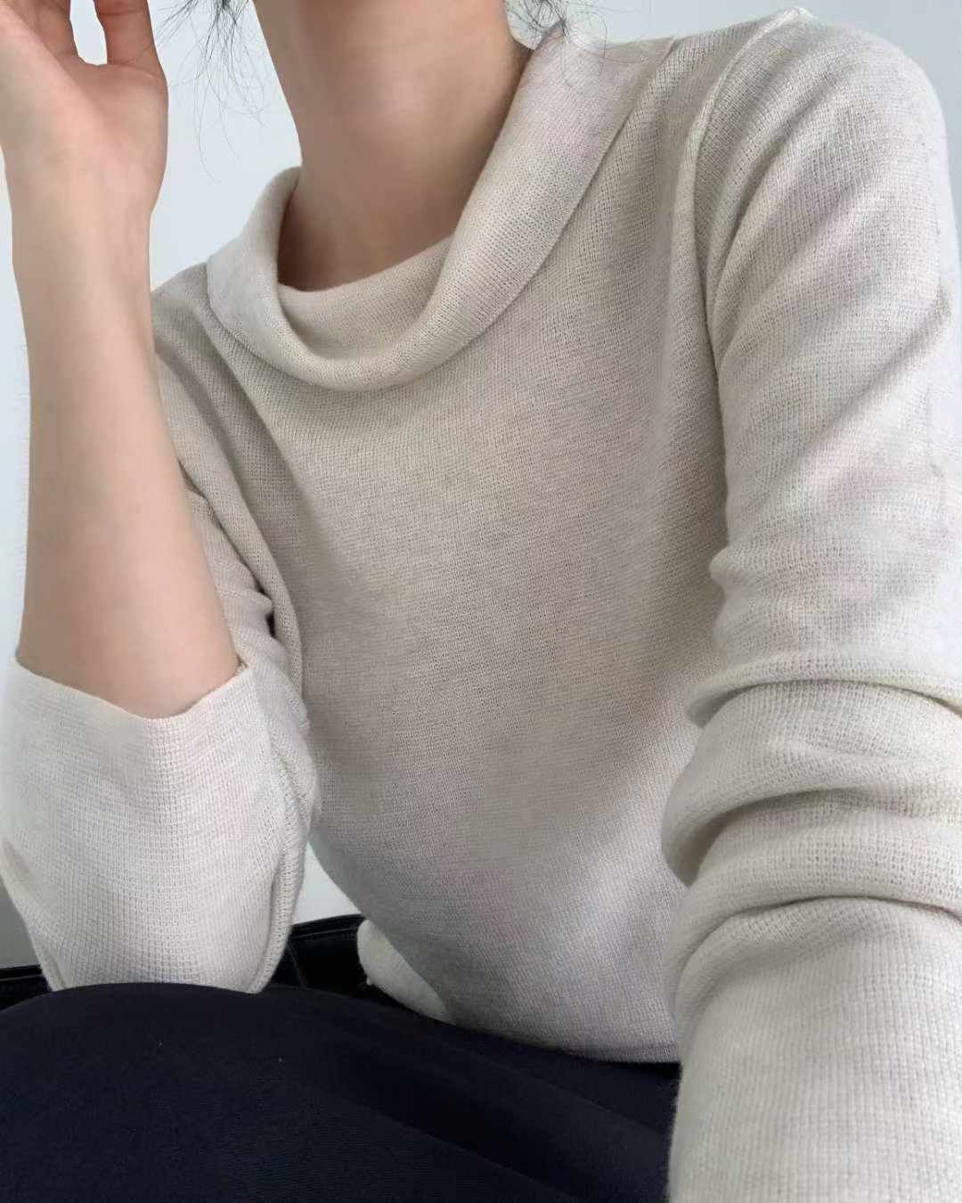 rubuka wool neck knit-3col