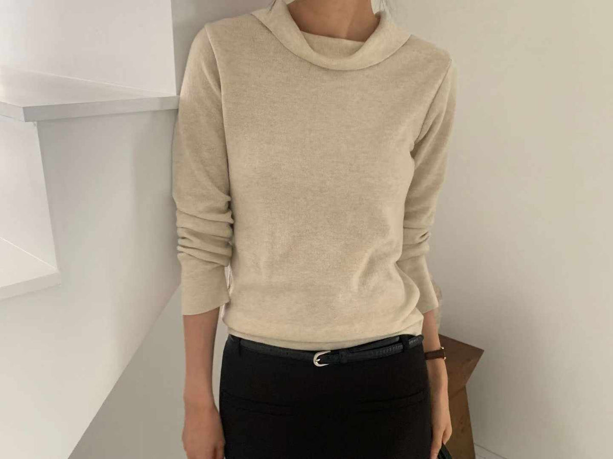 rubuka wool neck knit-3col