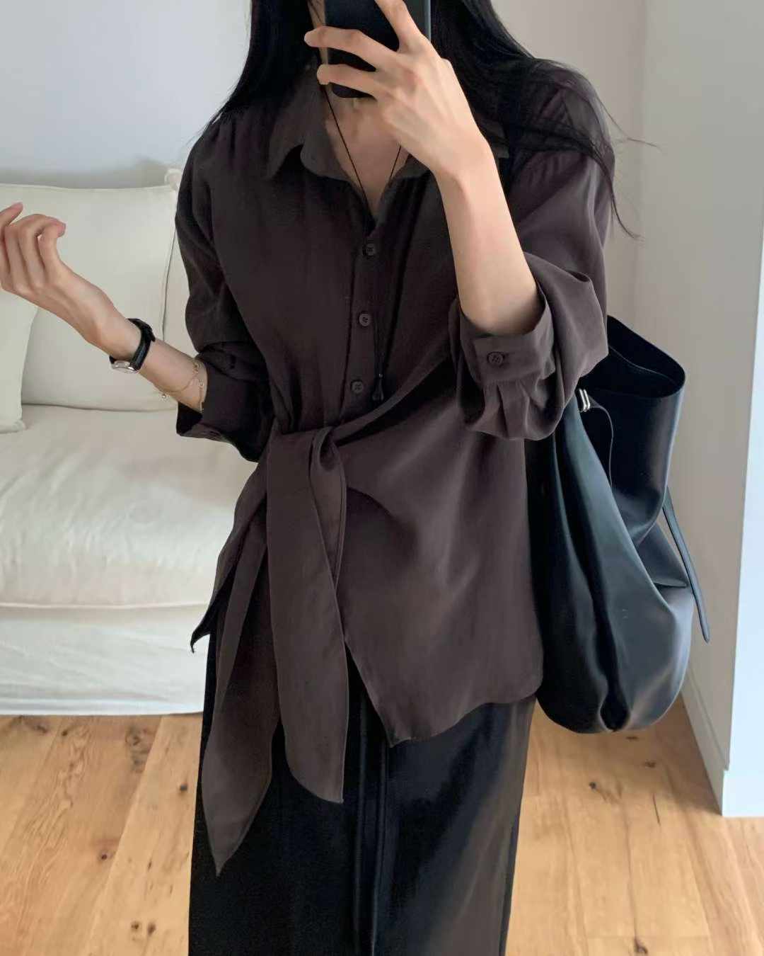 Autumn brin wrap blouse-3col