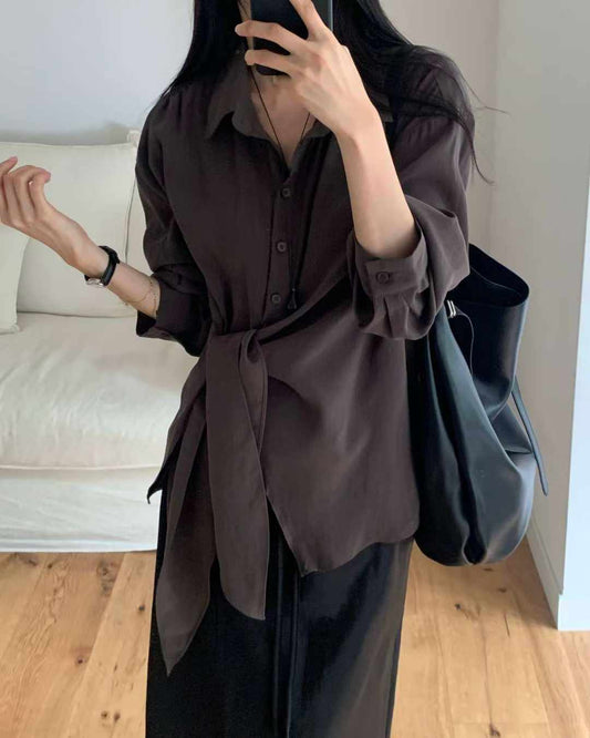 Autumn brin wrap blouse-3col