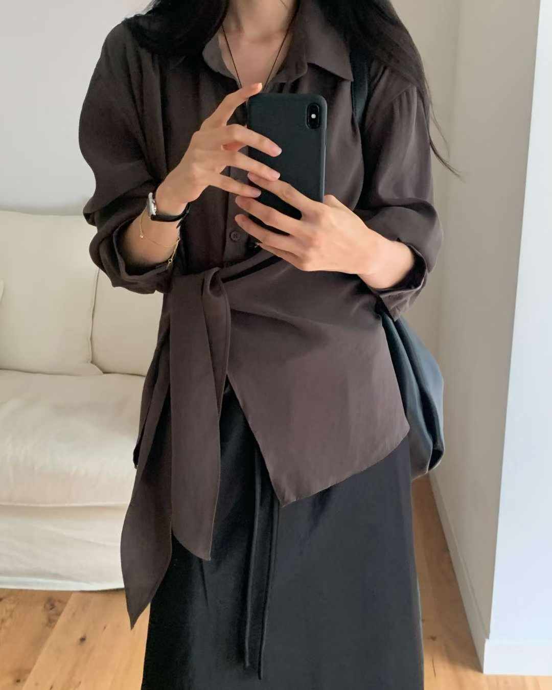 Autumn brin wrap blouse-3col
