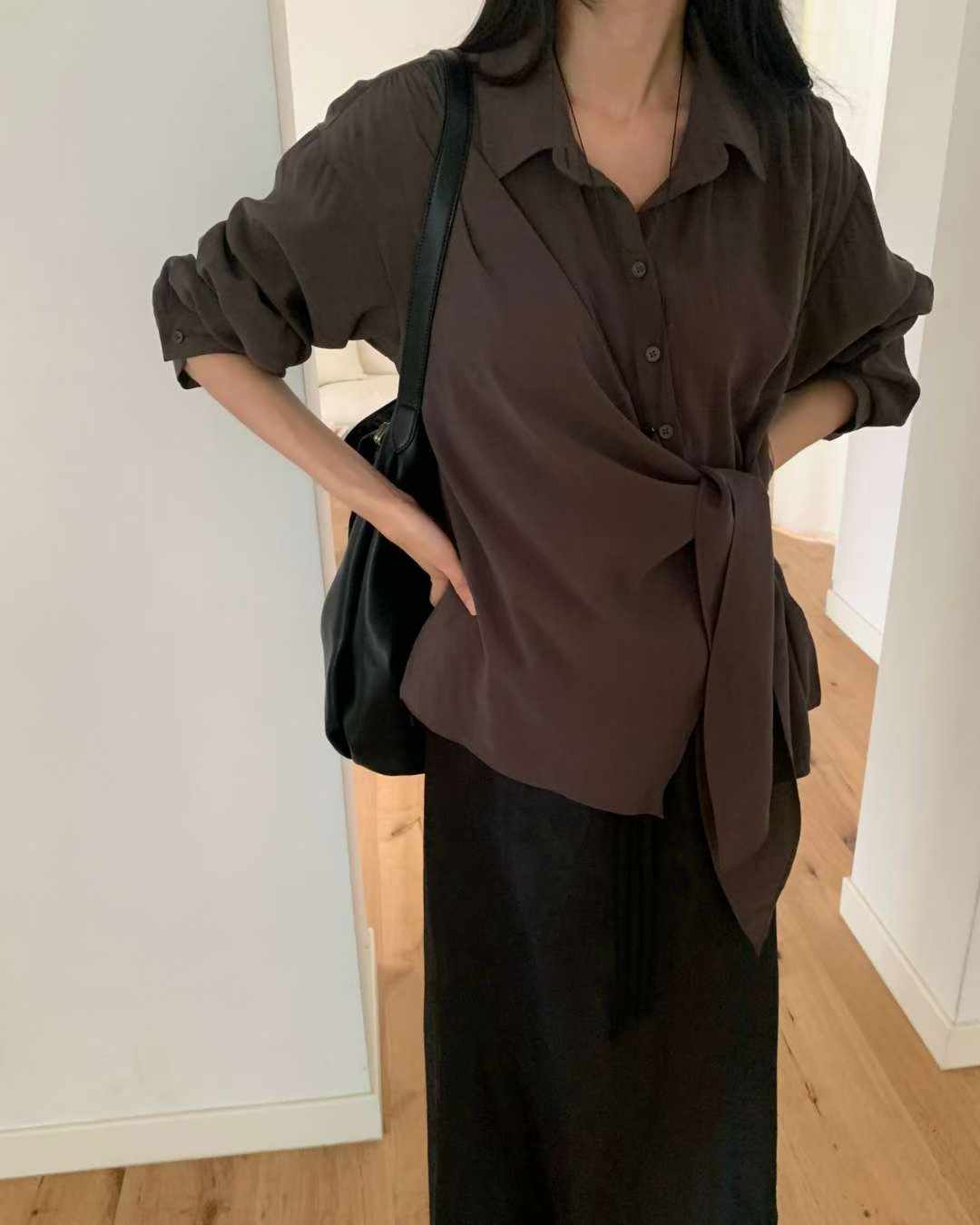 Autumn brin wrap blouse-3col